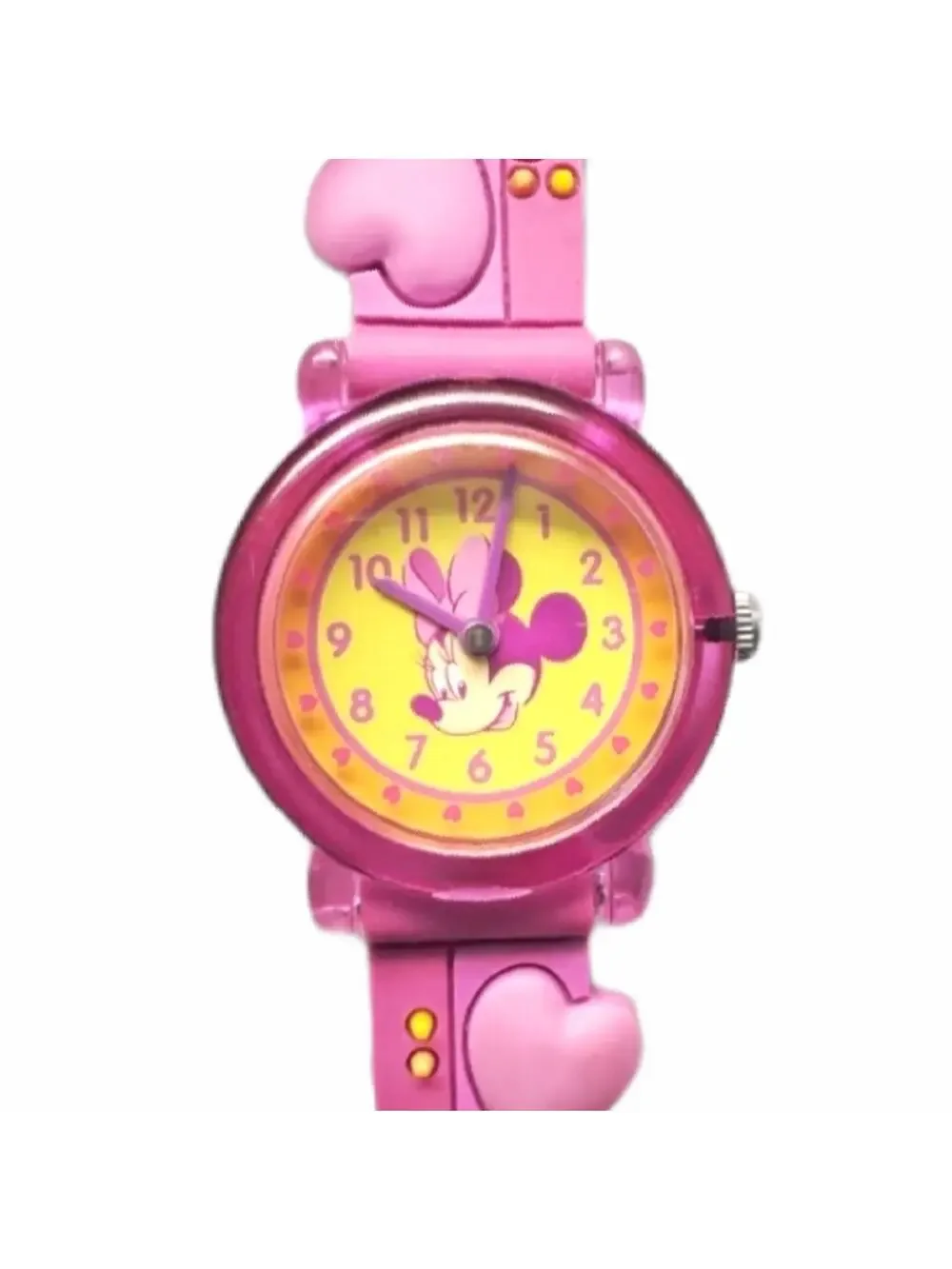 Vintage Disney Minnie Mouse Pink Hearts Watch
